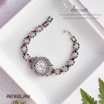 Fashion Vintage Rhinestone Diamond Crystal Women Bracelet Watch - The Jewellery Supermarket